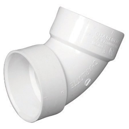 Charlotte Pipe And Foundry Charlotte Pipe Schedule 40 1-1/2 in. Hub X 1-1/2 in. D Hub PVC Elbow 1 pk PVC003190600